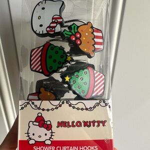 Hello Kitty Christmas Shower Curtain Hooks!